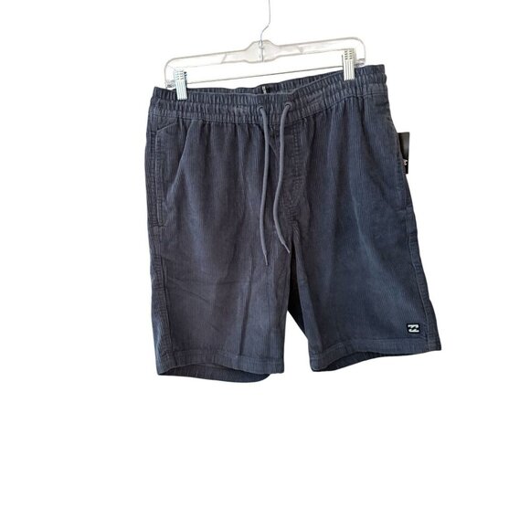 Billabong Mens Short 20" Medium Corduroy Drawstring Waistband Grey NWT - Picture 1 of 6